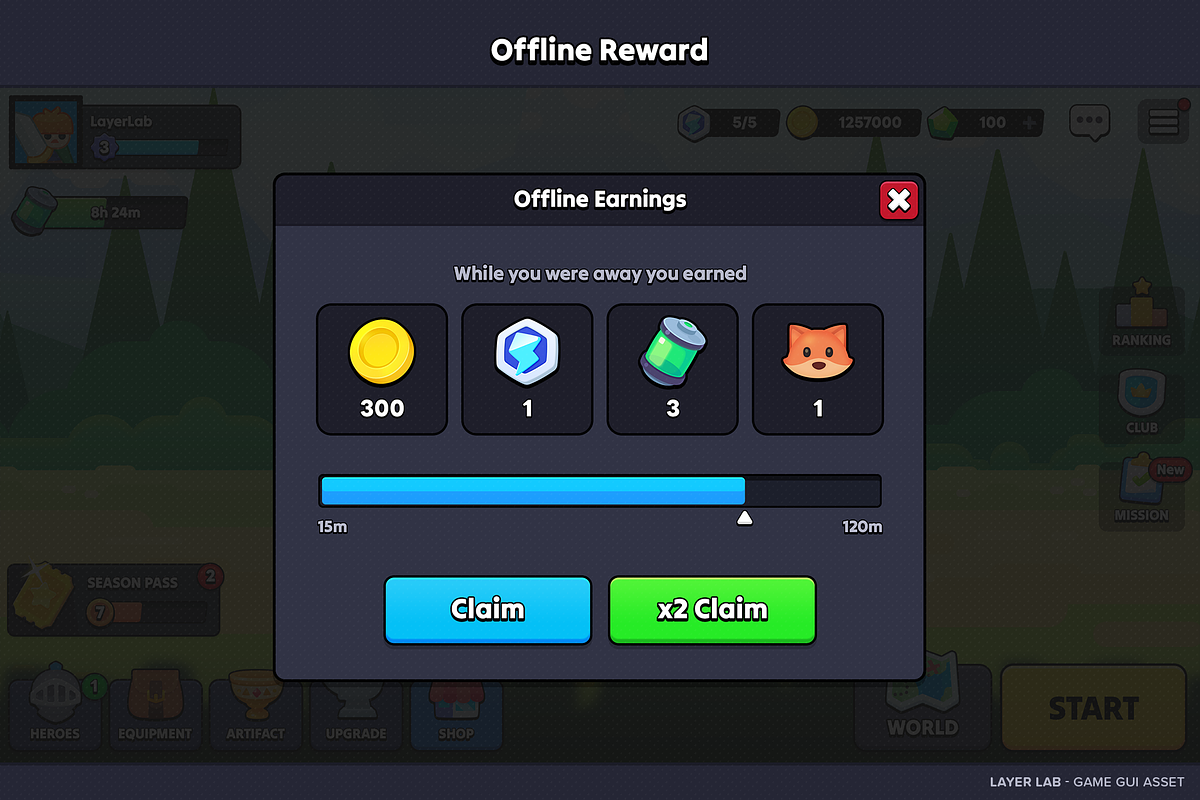 GUI - Casual Fantasy, an UI Kit Template by LAYERLAB (Photo 12 of 20)
