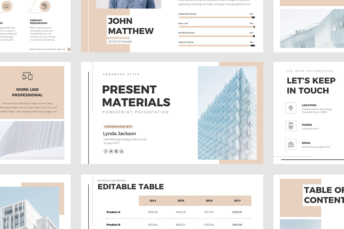 Present Materials PPT Template, a Presentation Template by Wipavee (Photo 1 of 6)