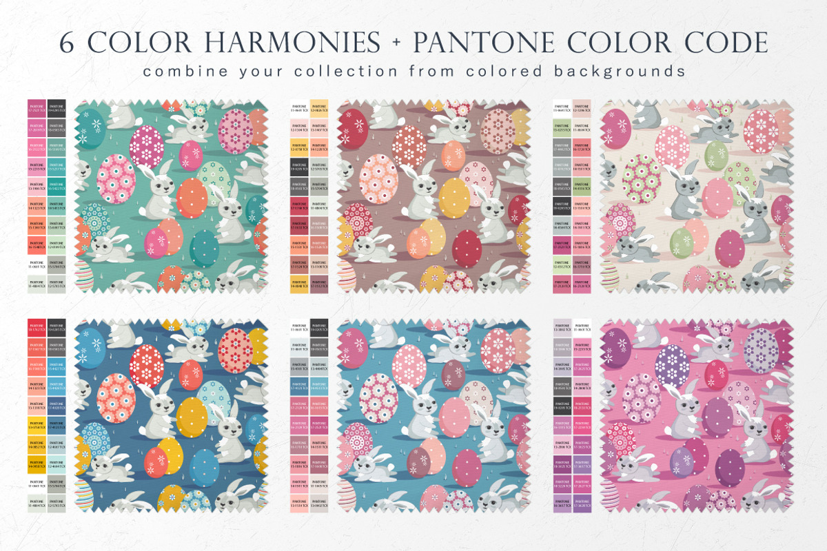 Easter bunnies– Set 1, a Pattern Graphic by Yummy (Photo 4 of 12)