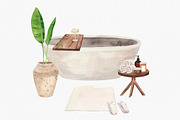 Home spa interior watercolor creator, an Object Illustration by Volha Studio (Thumbnail 9 of 9)