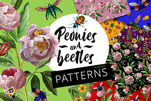 Peonies And Beetles PATTERNS