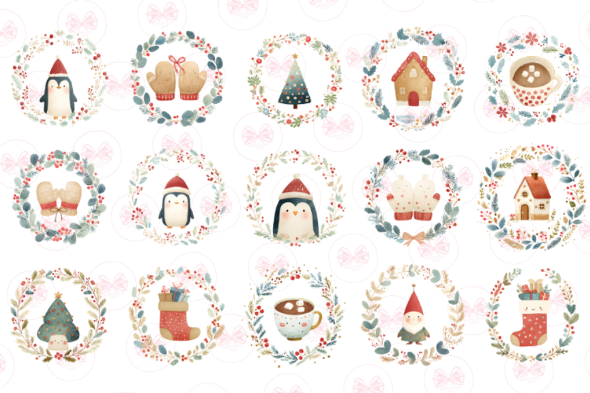 Christmas Wreath Illustrations Clipa, an Illustration by Markicha Art (Photo 2 of 6)