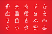 Christmas Icons Set, an Outline Icon by UNIK (Thumbnail 3 of 5)
