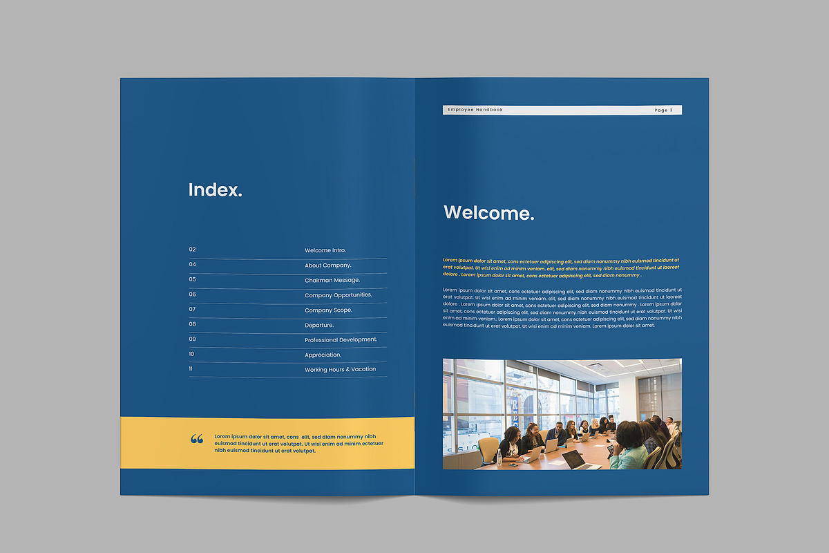 HR employee handbook template, a Brochure Template by afsar.hossain (Photo 7 of 7)