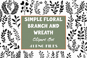 Simple Floral Branch and Wreath Set, an Object Graphic by DesignBTF (Thumbnail 1 of 5)
