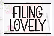 Filing Lovely | Script Font, a Script Font by Scratchones (Thumbnail 1 of 9)