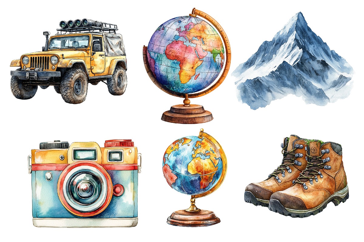 Adventure Around the World Clipart, an Illustration by Designworld (Photo 2 of 6)
