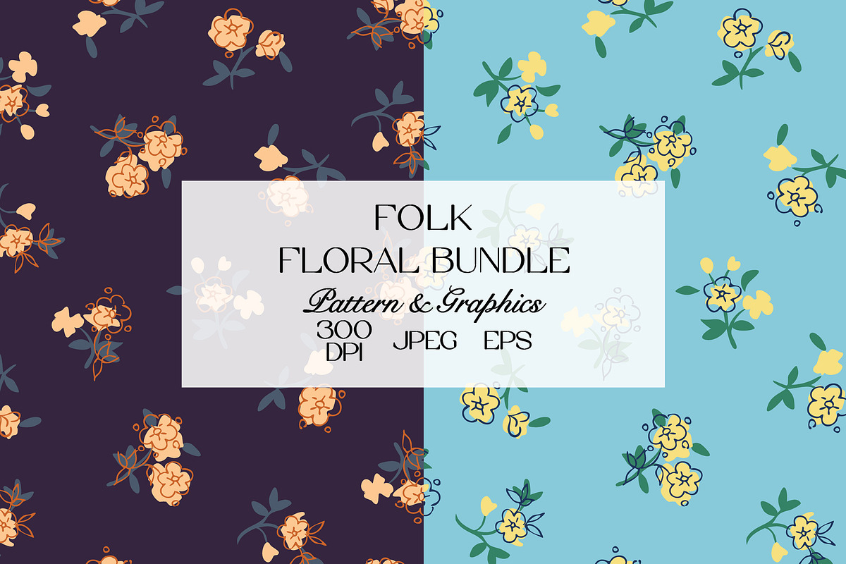 Ditsy Floral Pattern Bundle, a Pattern Graphic by StudioGlouna (Photo 1 of 11)