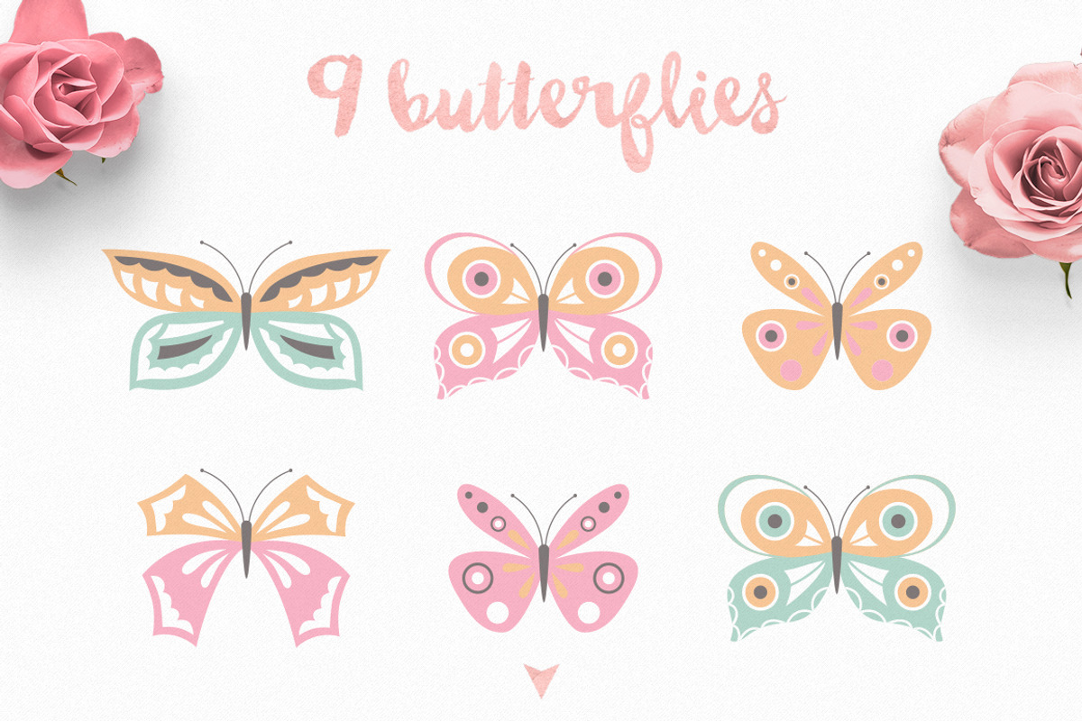 Butterfly vector patterns & clipart, a Pattern Graphic by Inna Moreva (Photo 5 of 5)