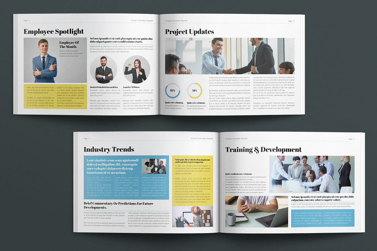 Company Newsletter Landscape, a Brochure Template by E-Type (Photo 3 of 7)