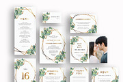 Eucalyptus Gold Geometric Frame, an Invitation Template by Inkpower (Thumbnail 1 of 7)