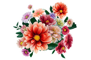 A Bouquet Of Colorful Flowers