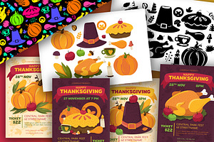 Autumn Thanksgiving Pack, a Marketing Template by barsrsind
