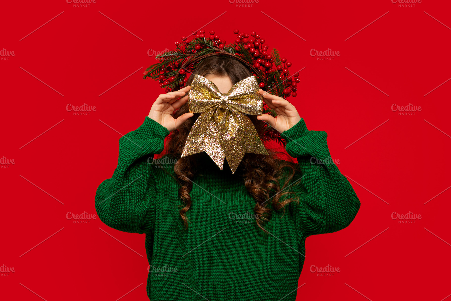 Young girl playfully, a Holiday Photo by Elena Vagengeim
