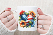 Sunflowers 4th of July Clipart, an Illustration by Sublimation Artist (Thumbnail 5 of 6)
