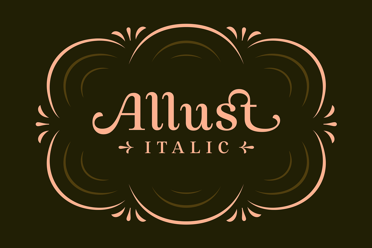 Allust Italic Font, a Serif Font by Halfmoon Type (Photo 1 of 11)