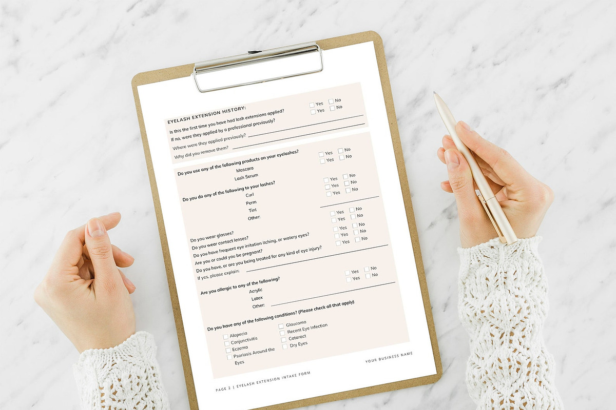 Editable Eyelash Extensions Forms, a Websites & App Template by SwitzerShop (Photo 8 of 8)