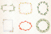 Watercolor Daisy Frame Clipart, an Illustration by Libby Wishes (Thumbnail 2 of 8)