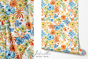 Colorful Flowers Seamless Pattern, a Pattern Graphic by SirenaArt (Thumbnail 10 of 15)