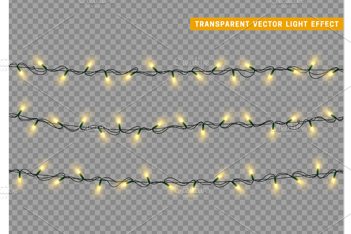 Christmas lights. Xmas Garlands, a Decorative Illustration by Modern vector