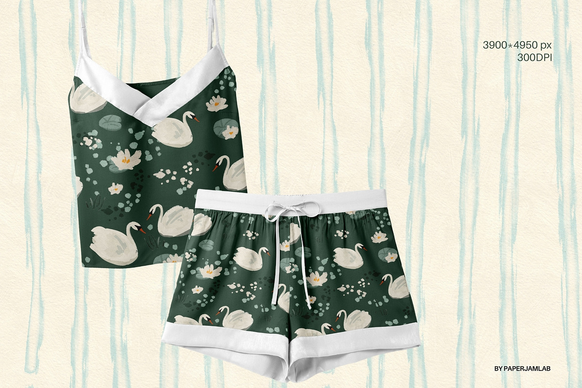 Swan Lake Seamless Pattern, a Pattern Graphic by PaperJamLab (Photo 3 of 7)