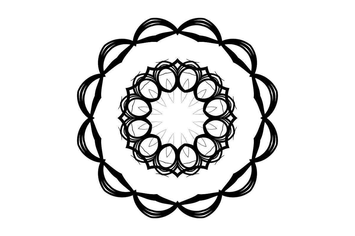 Black and White Mandala Patterns Set, a Decorative Illustration by NJ Himel (Photo 36 of 101)