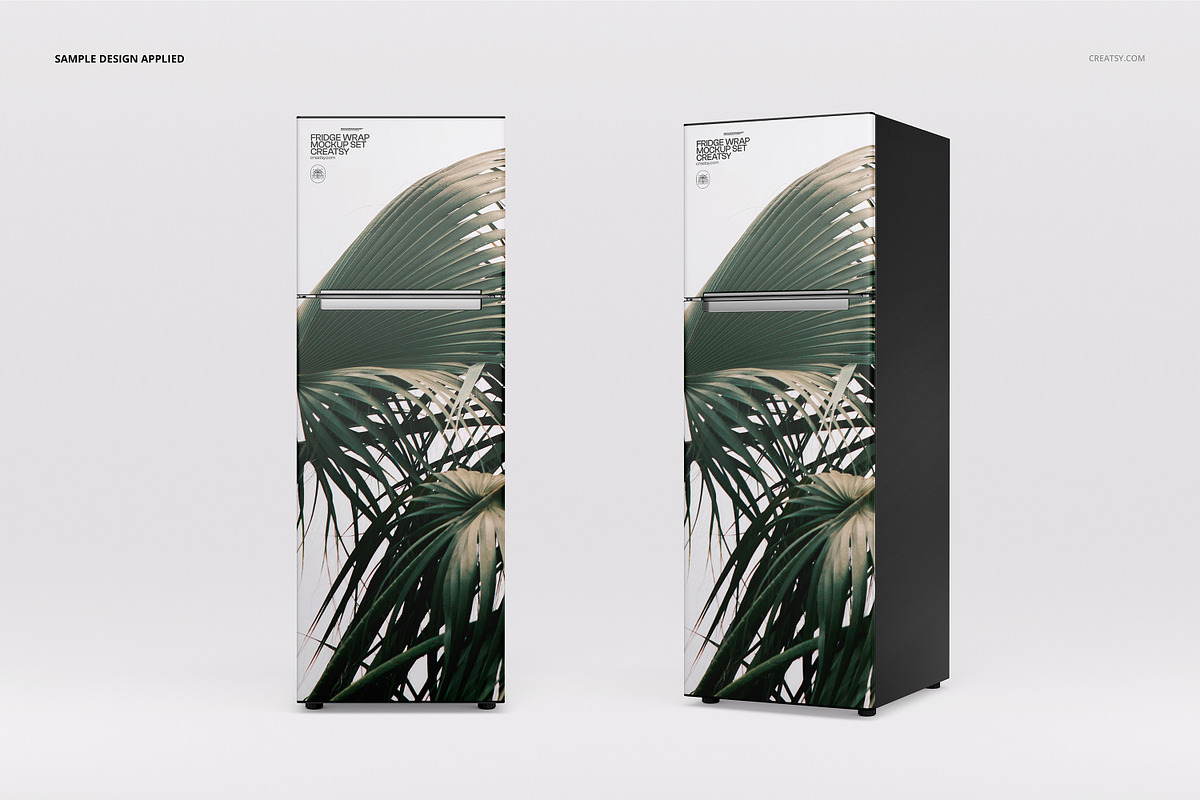 Fridge Wrap Mockup Set, a Household Mockup by creatsy2 (Photo 4 of 8)