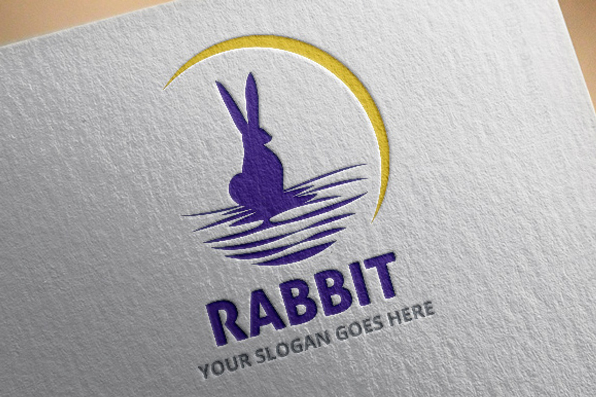 Rabbit Moon Logo Template, a Branding & Logo Template by salmon.black