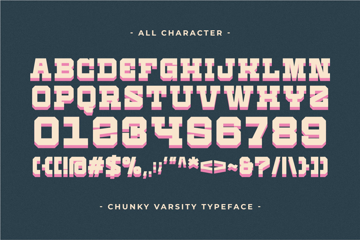 Chunky Varsity - Condensed Slab, a Slab Serif Font by Pian45 Studio (Photo 6 of 8)