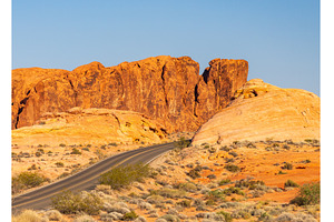 White Domes scenic byway through, a Nature Photo by Backyard Stock