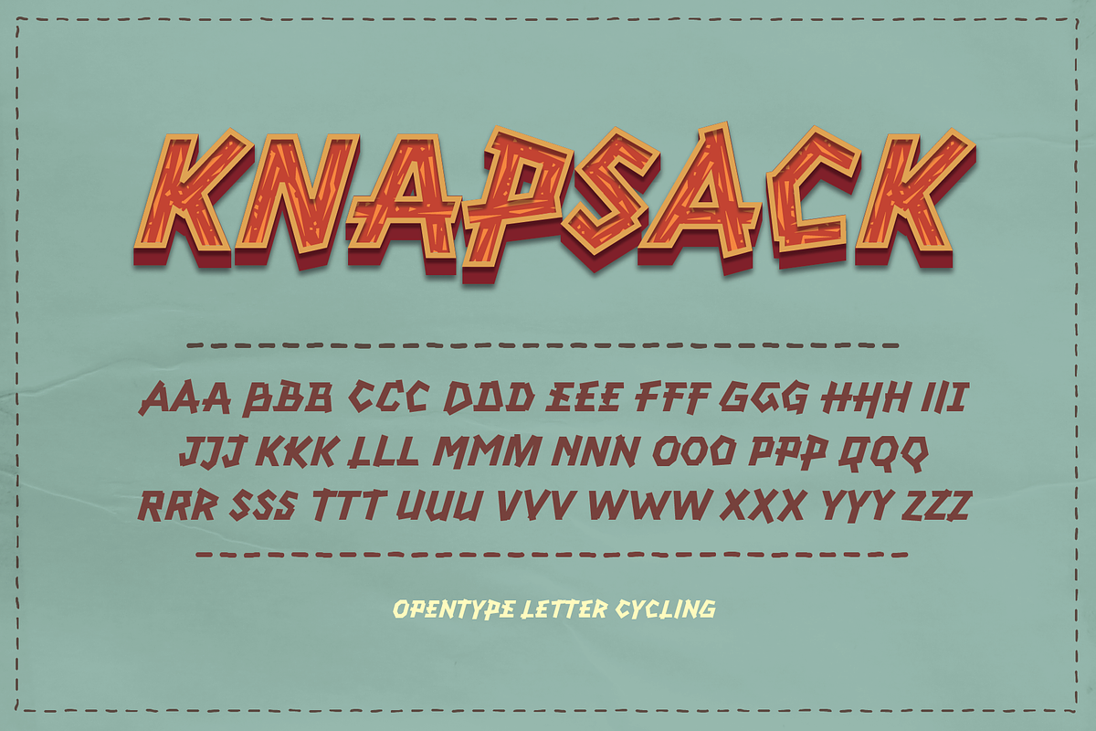 KNAPSACK - Decorative Font Family, a Font by Punch (Photo 1 of 11)