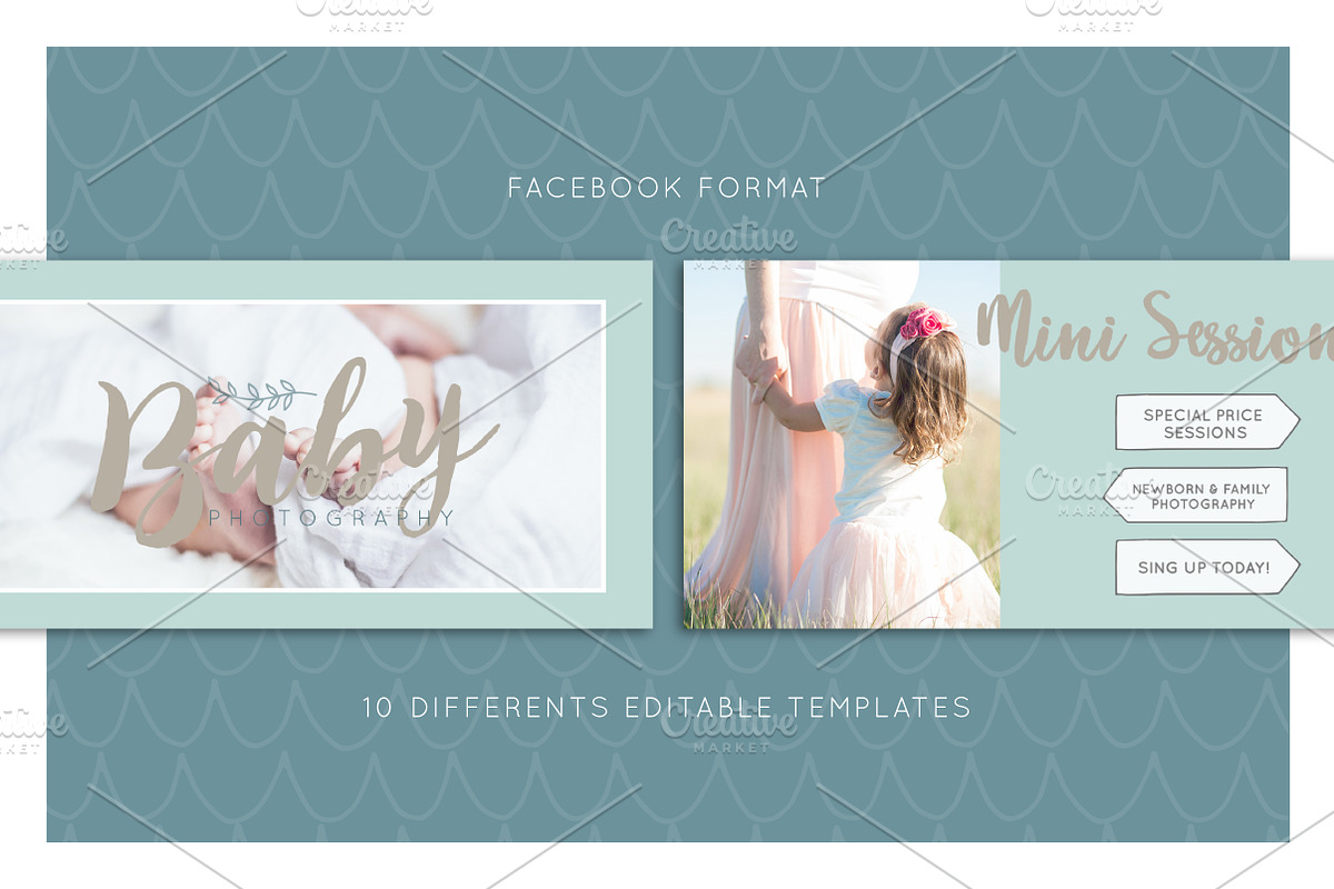 Baby Photography Social Media Pack, a Templates & Theme by Nordic.Arg (Photo 6 of 8)