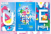 Tropical Summer Party Flyer Template, a Flyer Template by InTheSky15 (Thumbnail 2 of 4)