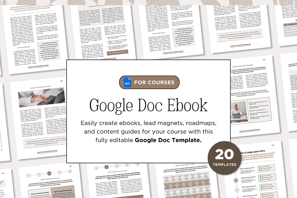 Google Docs Ebook Template, a Marketing Template by Our Polished Pages (Photo 1 of 8)