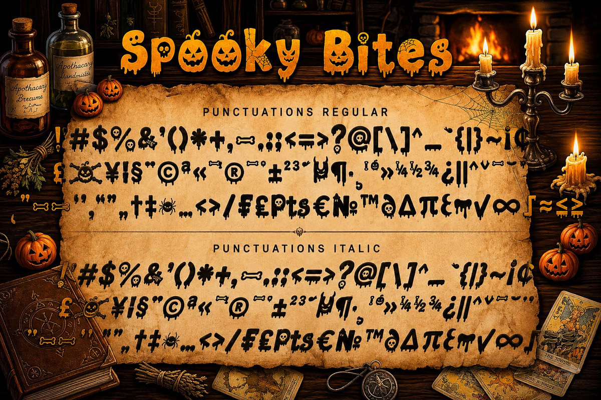 Spooky Bites, a Blackletter Font by Yoga Letter (Photo 8 of 10)