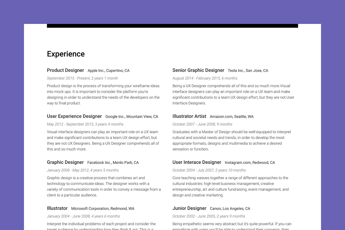 Professional Resume Set 1 Vertical, a Resume Template by DEFNST (Photo 5 of 9)