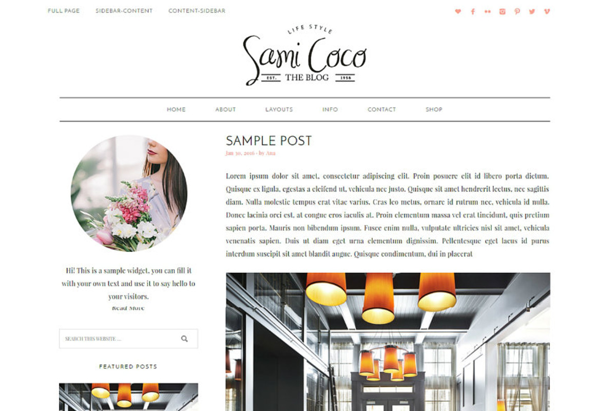 SAMI COCO WORDPRESS THEME, a WordPress Template by Bites to Brand
