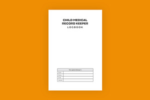 Child Medical Record Keeper Logbook