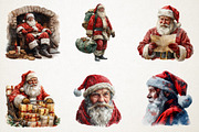 Hand-Painted Watercolor Santa Png, an Illustration by RobertsArt (Thumbnail 7 of 7)