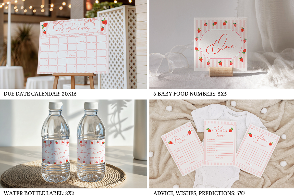 Someone Berry Sweet Shower Bundle, a Templates & Theme by Digital_Mind (Photo 5 of 8)