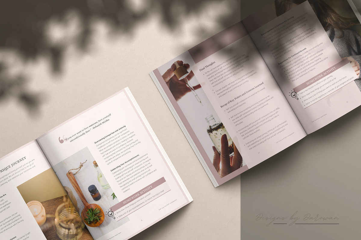 Self-Love eBook | Canva Template, a Marketing Template by Designs by Darowan (Photo 6 of 10)