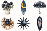 Gothic Summer Sublimation Clipart, an Illustration by OK Design (Thumbnail 2 of 5)