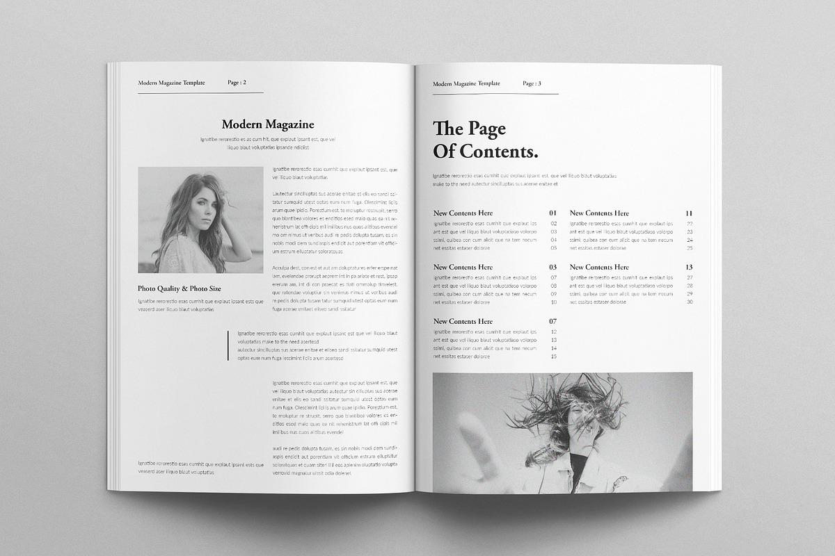 Modern Magazine Template, a Magazine Template by E-Type (Photo 2 of 7)