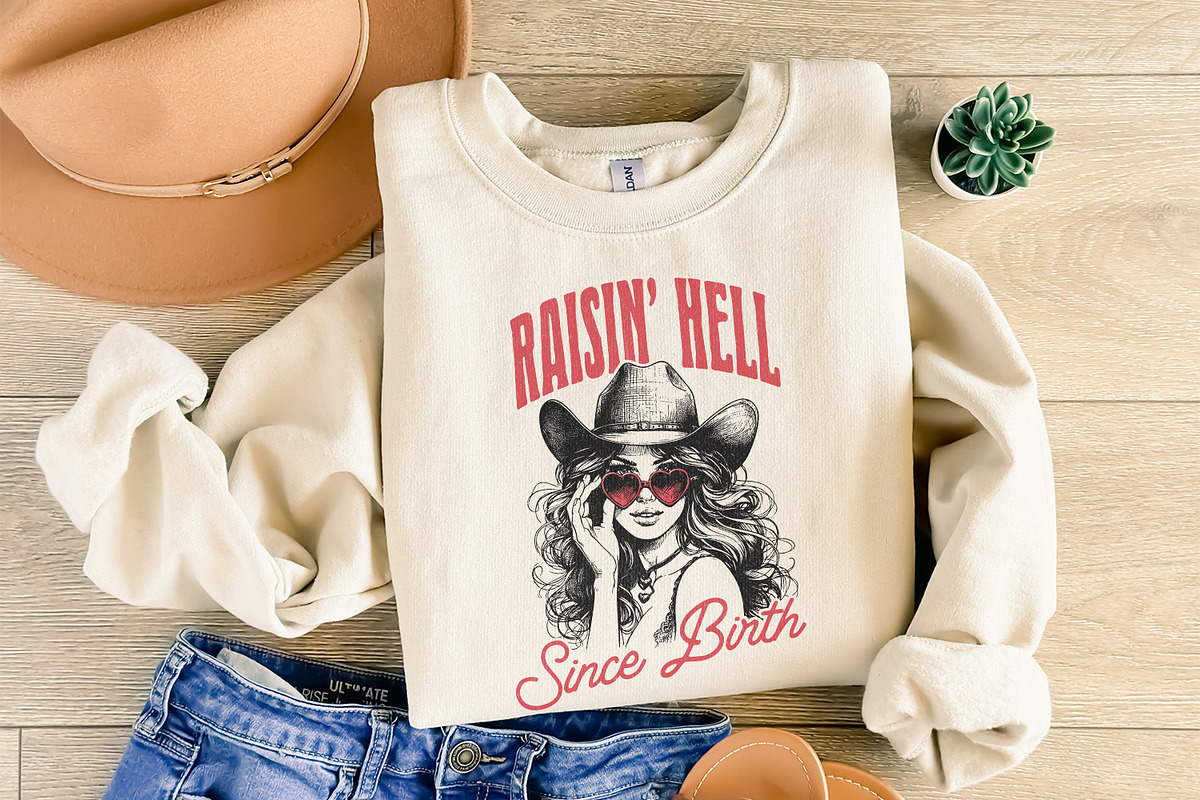 Raising Hell Since Birth PNG, Retro, an Illustration by SharpMarketplace (Photo 4 of 9)