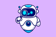 Cute Robot Holding Magnifying Glass, a Technology Illustration by Catalyst Labs (Thumbnail 1 of 3)