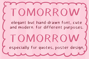 tomorrow handwritten font, a Handwritten Font by Ashiya Pixel