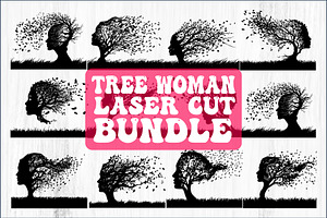 Tree Woman Laser Cut Bundle, an Object Graphic by Creativeshirt