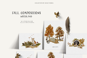 Fall & Winter Woodland Animals Set