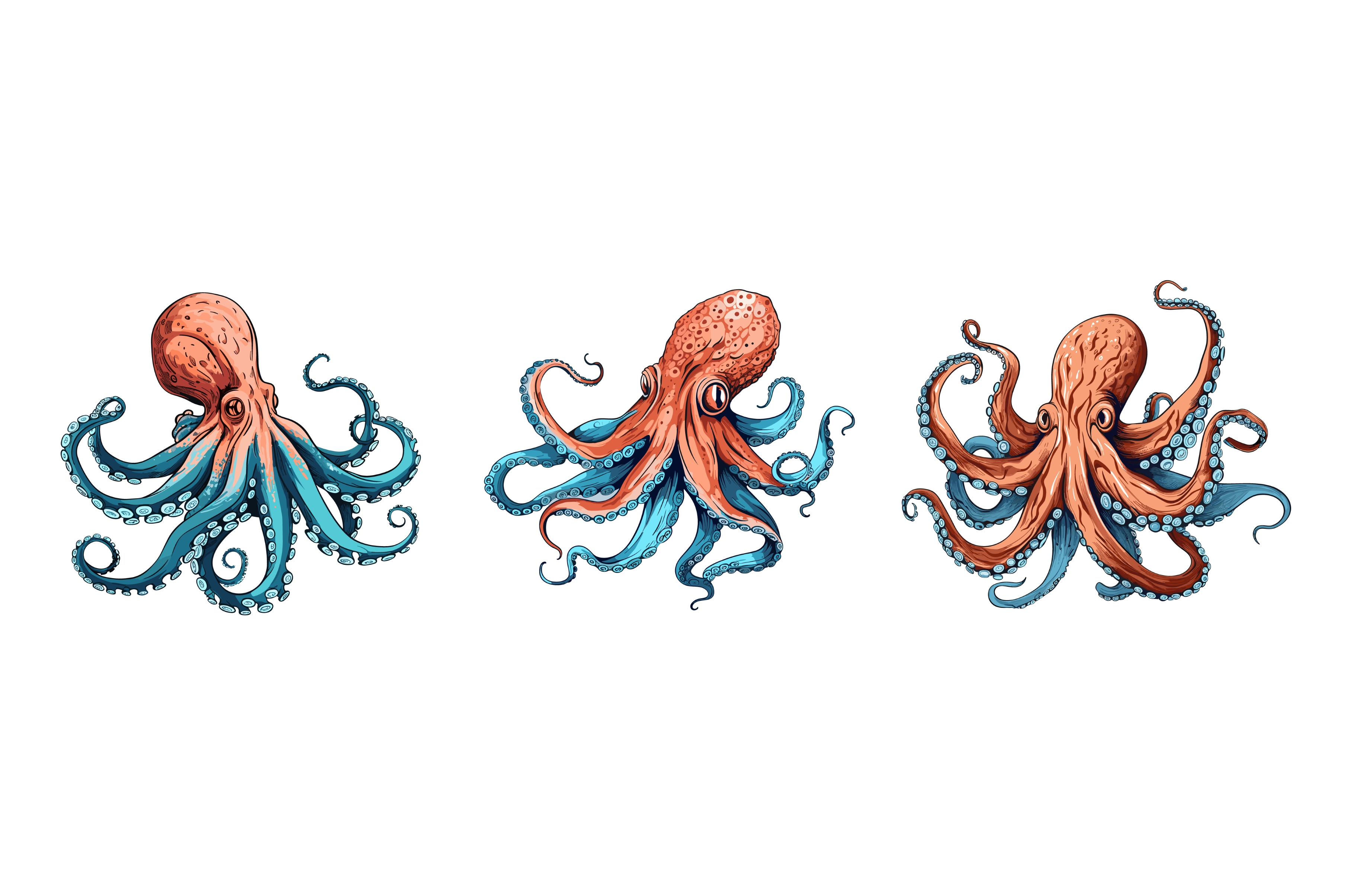 Fantasy octopus characters. Crazy, a Graphic by LadadikArt