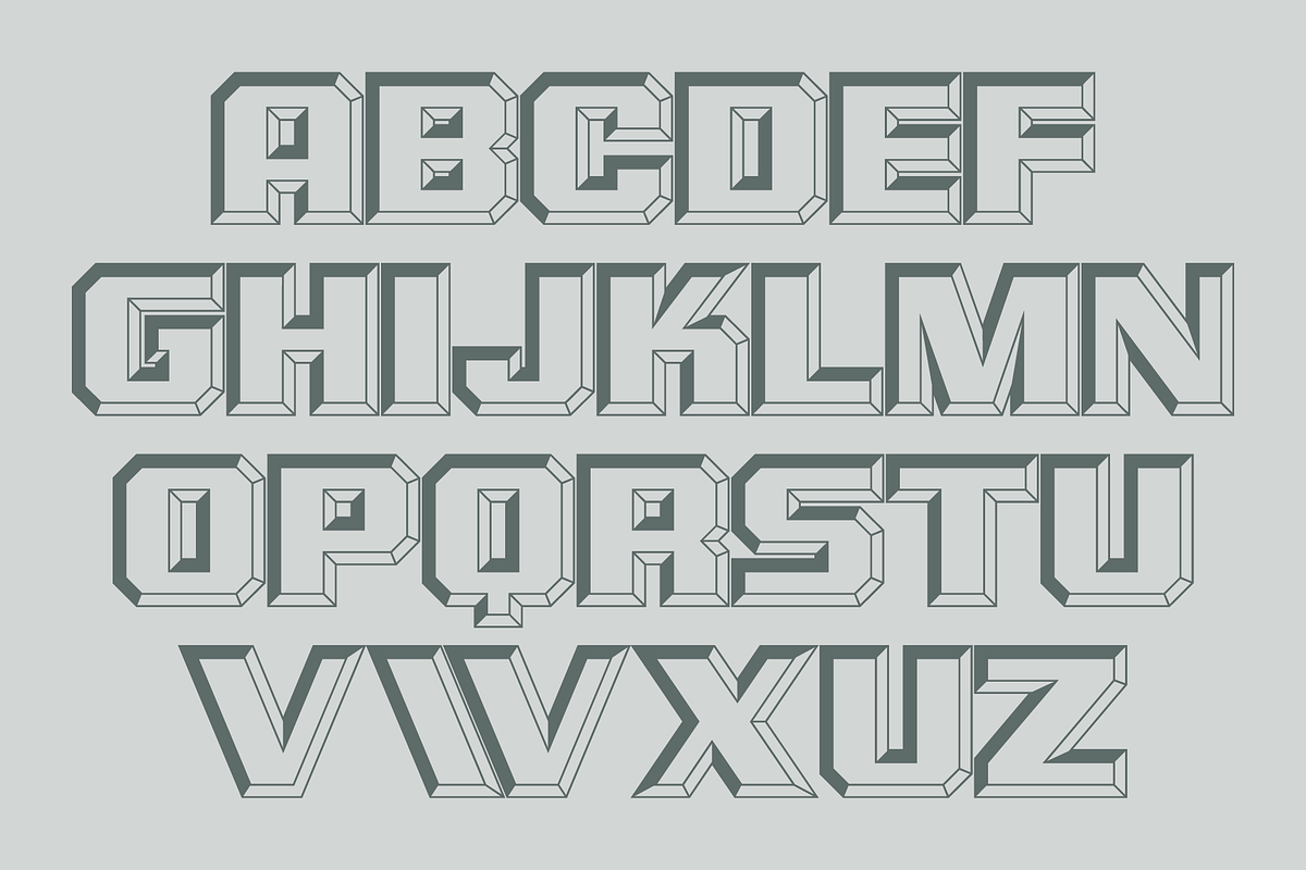 Chiseled Initials - Sans Serif Font, a Sans Serif Font by GG Design (Photo 5 of 11)